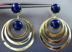 ESTATE LARGE 15CT AAA AMETHYST 14KT YELLOW GOLD MULTI CIRCULAR HANGING EARRINGS