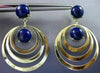 ESTATE LARGE 15CT AAA AMETHYST 14KT YELLOW GOLD MULTI CIRCULAR HANGING EARRINGS