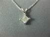 ESTATE .53CT DIAMOND 14KT WHITE GOLD 3D PRINCESS SOLITAIRE PENDANT #312