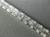 ESTATE WIDE 5.58CT ROUND BAGUETTE DIAMOND 18KT WHITE GOLD SQUARE TENNIS BRACELET
