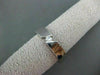 ESTATE WIDE .10CT DIAMOND 14KT WHITE GOLD 3D TENSION SOLITAIRE MEN RING  #14345