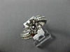 ESTATE .50CT DIAMOND 18K WHITE GOLD 2 ROW WAVE SEMI MOUNT ENGAGEMENT RING #23371