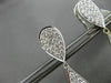 ESTATE LARGE 3.35CT DIAMOND 18KT WHITE GOLD 3D RAIN DROP FLOATING DROP EARRINGS