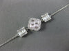 .51CT DIAMOND 18K WHITE GOLD ROUND & BAGUETTE 4 LEAF CLOVER FLOWER LOVE BRACELET