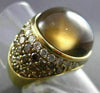 ESTATE MASSIVE 22.27CTW FANCY DIAMOND & AAA SMOKY TOPAZ 18KT YELLOW GOLD RING
