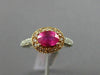 WIDE 1.50CT DIAMOND & AAA PINK SAPPHIRE 14K WHITE & ROSE GOLD 3D ENGAGEMENT RING