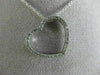ESTATE .20CT DIAMOND 14KT WHITE GOLD CLASSIC OPEN HEART FLOATING PENDANT #20585