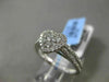 ESTATE LARGE .75CT DIAMOND 18KT WHITE GOLD DOUBLE BAND 3 DIMENSIONAL HEART RING
