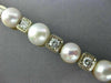 ESTATE LARGE .60CT DIAMOND & AAA SOUTH SEA PEARL 14K 2 TONE GOLD TENNIS BRACELET