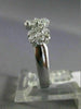 ESTATE WIDE 1.19CT DIAMOND 18KT WHITE GOLD 3D 3 FLOWER PAST PRESENT FURURE RING