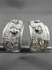 ESTATE WIDE .41CT DIAMOND 18KT WHITE GOLD 3D MULTI HEART ETOILE CLIP ON EARRINGS