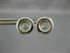 ESTATE .12CT DIAMOND 14KT WHITE GOLD 3D CLUSTER DANCING DIAMOND STUD EARRINGS