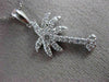 ESTATE .47CT DIAMOND 14KT WHITE GOLD 3D PAVE PALM TREE FLOATING PENDANT #26032