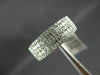 ESTATE WIDE .75CT DIAMOND 14KT WHITE GOLD 3D CLASSIC MULTI ROW ANNIVERSARY RING
