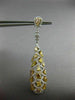 LARGE 5.60CT WHITE & FANCY YELLOW DIAMOND 18KT TWO TONE GOLD TEAR DROP EARRINGS