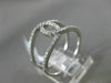 ESTATE WIDE .27CT DIAMOND 18KT WHITE GOLD 3D TWO ROW OPEN INFINITY LOVE RING