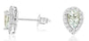 .99CT DIAMOND & AAA AQUAMARINE 14KT WHITE GOLD PEAR SHAPE & ROUND STUD EARRINGS