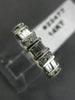 ESTATE .54CT ROUND & BAGUETTE DIAMOND 14KT WHITE GOLD 3D ANNIVERSARY RING #22477