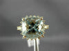 ESTATE LARGE 4.05CT DIAMOND & AAA AQUAMARINE 14K ROSE GOLD 3D ENGAGEMENT RING