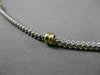 ESTATE LONG 14KT WHITE & YELLOW GOLD ITALIAN BEAD BY THE YARD NECKLACE #22905