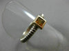 ESTATE .50CT AAA CITRINE 925 SILVER & 14KT GOLD 3D SQUARE SOLITAIRE RING #22033