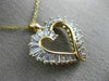 ESTATE .26CT DIAMOND 14KT YELLOW GOLD 3D CLASSIC SOLITAIRE HEART PENDANT #1760