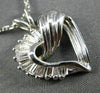 ESTATE .36CT DIAMOND 14KT WHITE GOLD FANCY FLOATING OPEN HEART PENDANT #10803