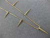 ESTATE .15CT DIAMOND 14KT YELLOW GOLD 3D CLASSIC BY THE YARD SPIKY FUN NECKLACE
