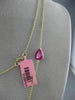 ESTATE LONG 21.37CT AAA RUBIES 14KT YELLOW GOLD 3D TEAR DROP PEAR SHAPE NECKLACE
