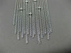 ESTATE LARGE .53CT DIAMOND 14KT WHITE GOLD 3D CHANDELIER BY THE YARD NECKLACE