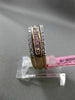 ESTATE WIDE .84CT DIAMOND 18K WHITE & ROSE GOLD CLASSIC WEDDING ANNIVERSARY RING