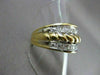 ESTATE WIDE 1.25CT DIAMOND 18KT W&Y GOLD ROPE DESIGN RING E/F VVS AMAZING #22263