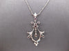 .77CT DIAMOND & AAA RUBY 18KT WHITE GOLD 3D FLOWER FILIGREE BY THE YARD NECKLACE