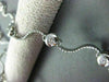 ESTATE 1.20CT DIAMOND 14KT WHITE GOLD FLOATING WAVE BY THE YARD NECKLACE #7219
