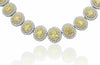 LARGE 21.84CT WHITE & FANCY YELLOW DIAMOND 18KT 2 TONE GOLD 3D ETERNITY NECKLACE