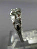 ANTIQUE .35CT DIAMOND 18K WHITE GOLD CLASSIC OPEN FILIGREE ENGAGEMENT RING #9104