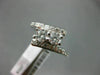 ESTATE 1.0CT ROUND DIAMOND 14KT WHITE GOLD 3D TWO STONE CRISS CROSS LOVE RING