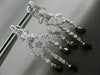 ESTATE 1.40CT DIAMOND & GARNET 14KT WHITE GOLD HANGING FILIGREE EARRINGS #20049