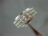 ESTATE WIDE .70CT DIAMOND 14KT WHITE GOLD CLASSIC 3 ROW ANNIVERSARY RING #17862