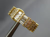 ESTATE 1.75CT DIAMOND 14K YELLOW GOLD 3D ROUND & BAGUETTE HANGING EARRINGS 15722