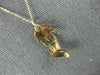 ESTATE 14KT YELLOW GOLD 3D HANDCRAFTED HAWAII PALM TREE FLOATING PENDANT #25055