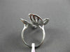 ESTATE LARGE 2.52CTW BLACK & WHITE DIAMOND 18KT WHITE GOLD 3D FLOWER FUN RING