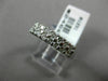 ESTATE WIDE .74CT DIAMOND 14K WHITE GOLD 2 ROW 16 STONE WEDDING ANNIVERSARY RING