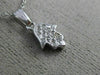 ESTATE .10CT DIAMOND 14KT WHITE GOLD 3D ETOILE HAMSA LUCKY HAND PENDANT #18455