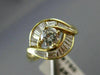 ESTATE 1.28CT DIAMOND 14K YELLOW GOLD 3D SOLITAIRE INFINITY ENGAGEMENT RING #750