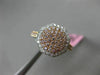 ESTATE WIDE .60CT DIAMOND 18KT WHITE & ROSE GOLD 3D HEXAGON CLUSTER CLASSIC RING