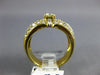 ESTATE WIDE 1.50CT DIAMOND 18K 2 TONE GOLD PAVE EMERALD CUT ENGAGEMENT RING #140
