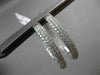 ESTATE LARGE & WIDE 4.20CT DIAMOND 18KT WHITE GOLD 3D DOUBLE SIDED HOOP EARRINGS