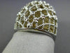 ESTATE MASSIVE .15CT DIAMOND 18KT TWO TONE GOLD ETOILE CRISS CROSS FILIGREE RING