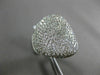 ESTATE MASSIVE 1.89CT DIAMOND 18KT WHITE GOLD 3D PAVE CIRCULAR COCKTAIL RING VVS